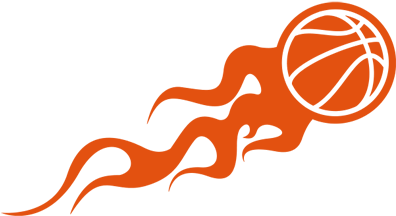 Dynamic Basketball Logo Flame Design