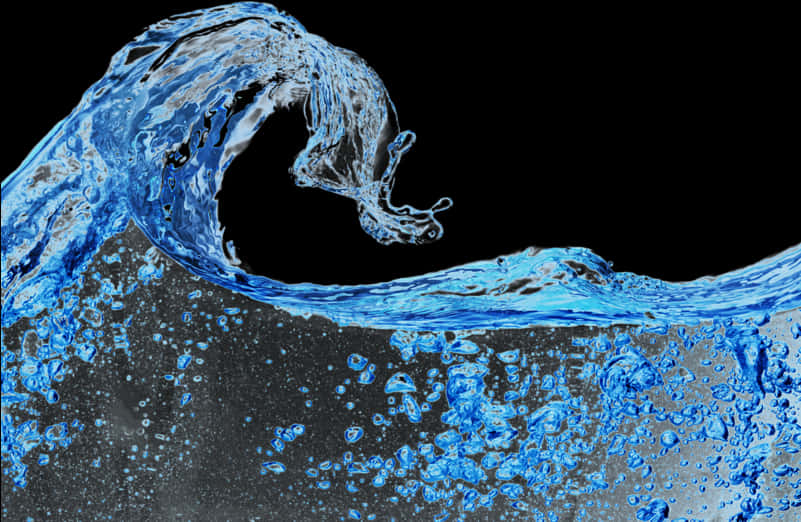 Dynamic Blue Water Splash