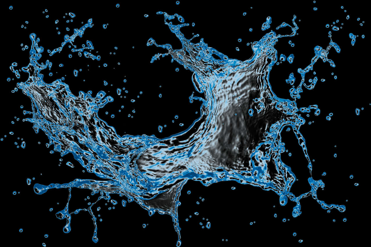 Dynamic Blue Water Splash