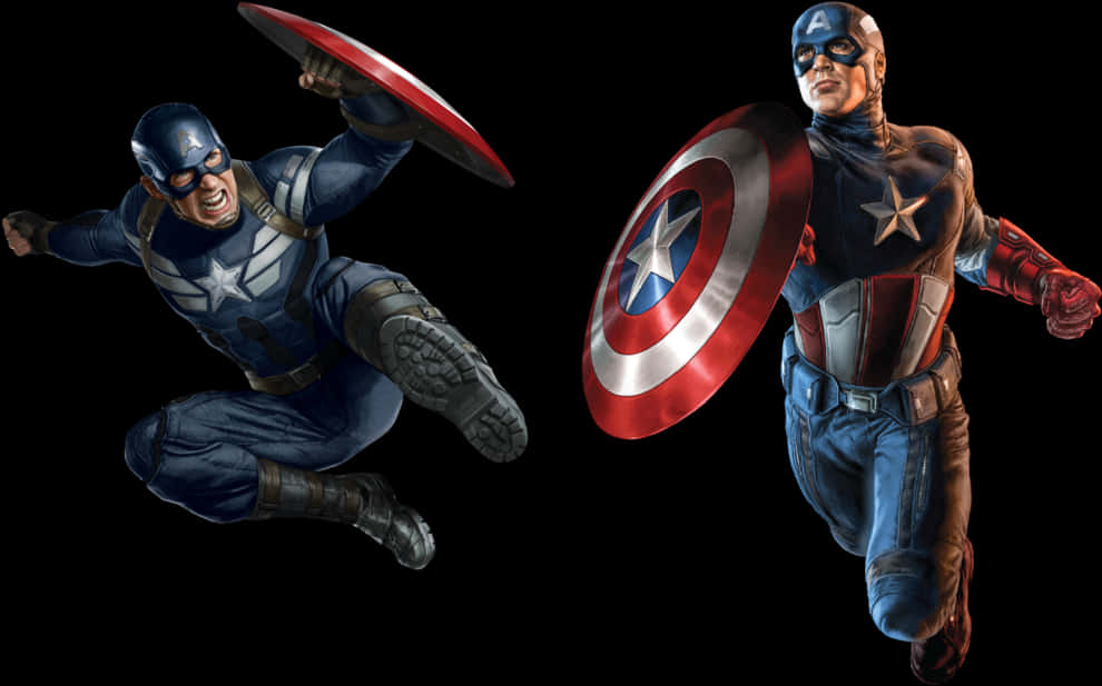 Dynamic Captain America Action Poses