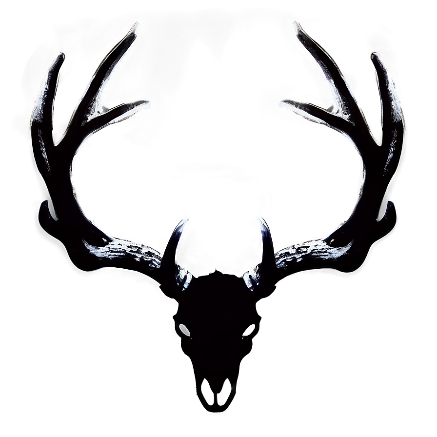 Dynamic Deer Antler Silhouette Png Tlh86