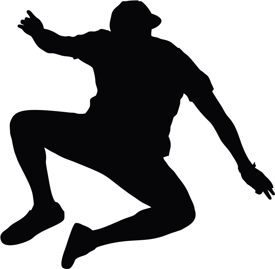 Dynamic Man Silhouette Leaping