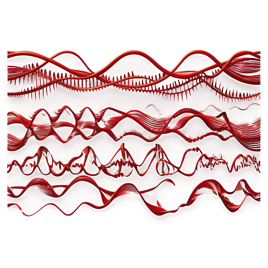 Dynamic Red Wavy Lines Png Ldv96