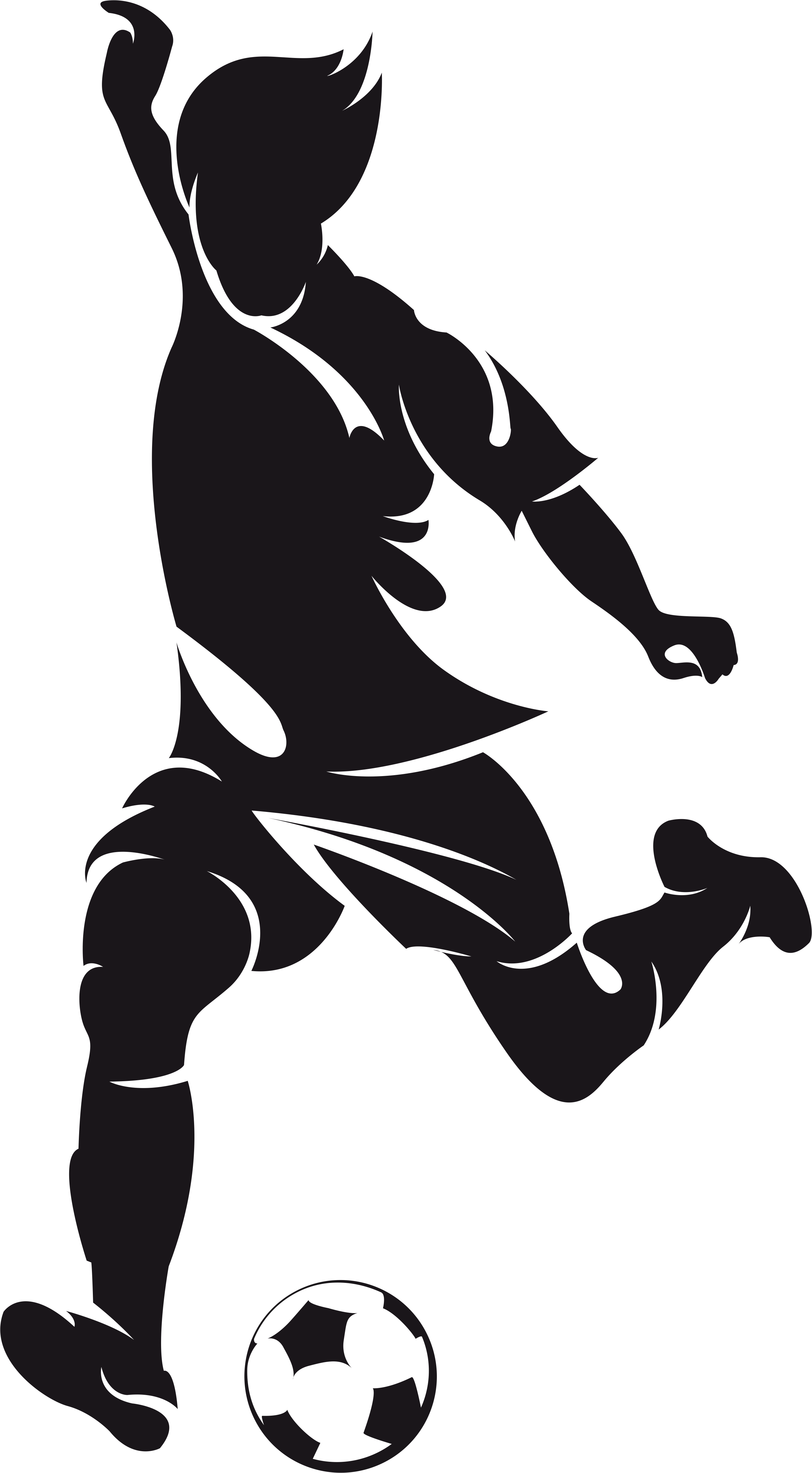 Dynamic Soccer Player Silhouette