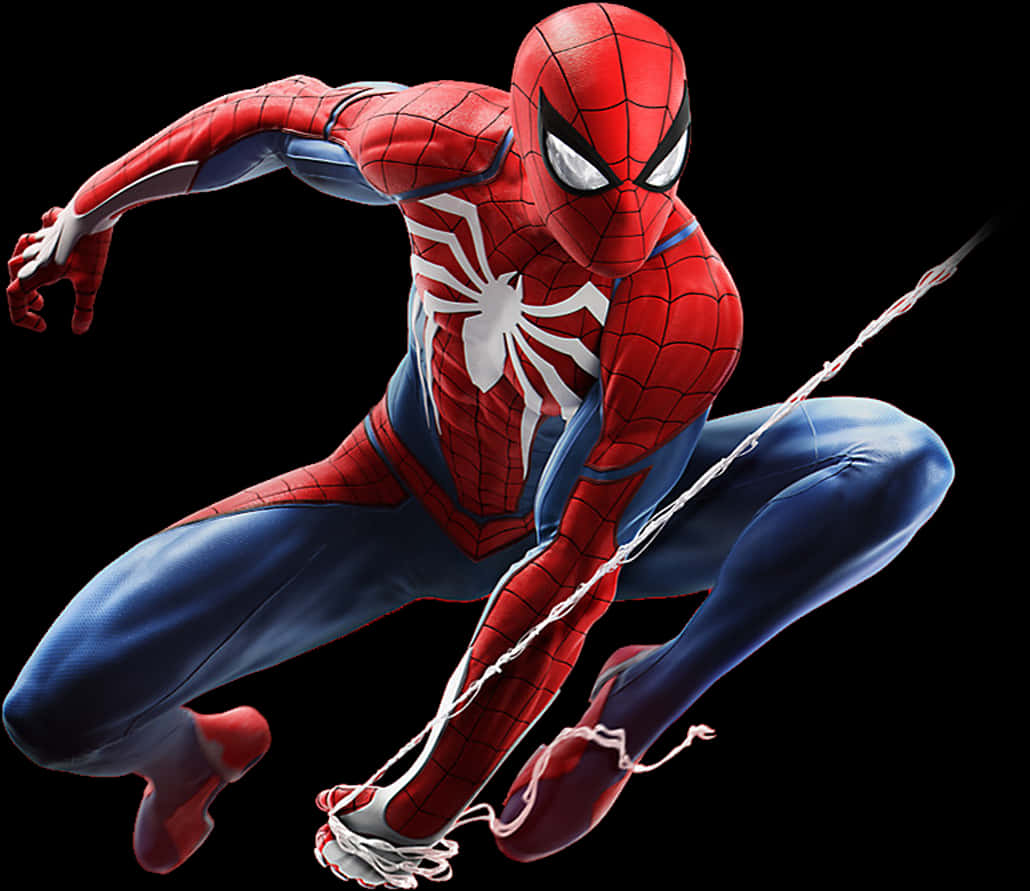 Dynamic Spiderman Action Pose