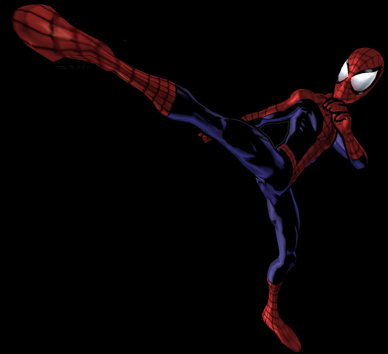 Dynamic Spiderman Action Pose