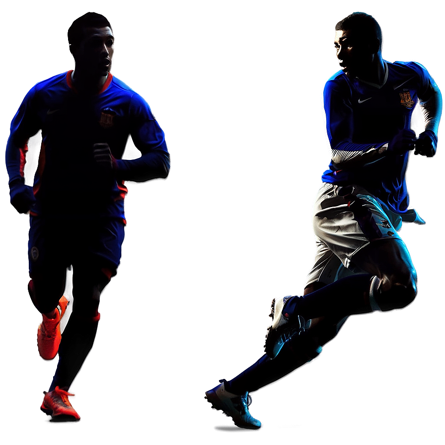 Dynamic Sports Player Silhouette Png Vlw5