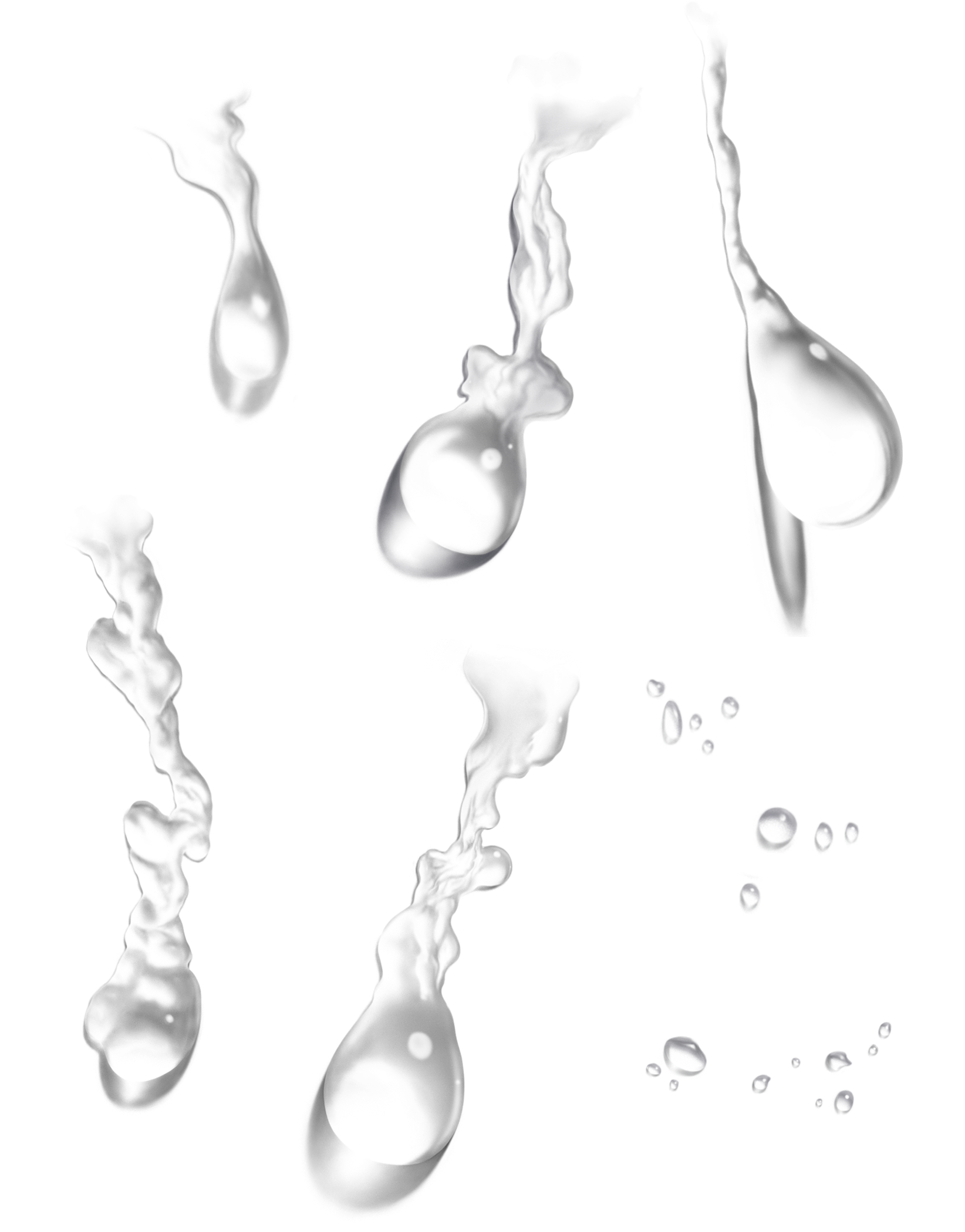 Dynamic Water Droplets Falling