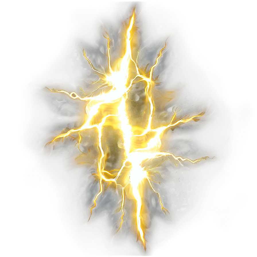 Dynamic Yellow Lightning Effect Png Fwg37