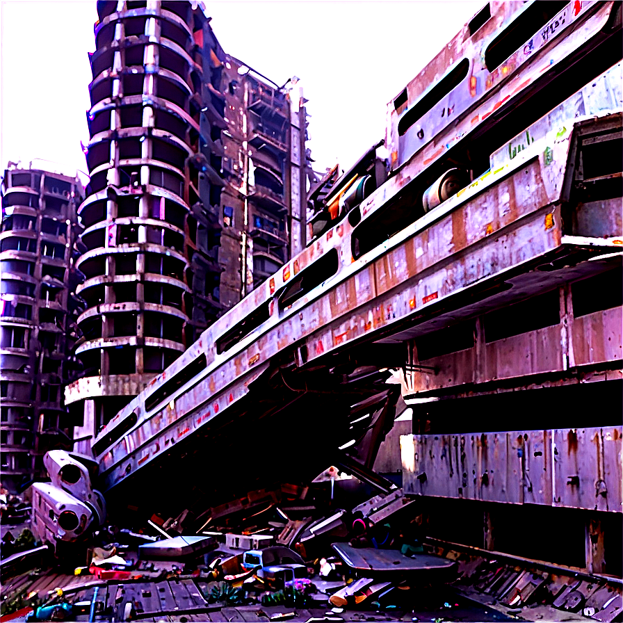 Dystopian City Wreckage Png Ttk79