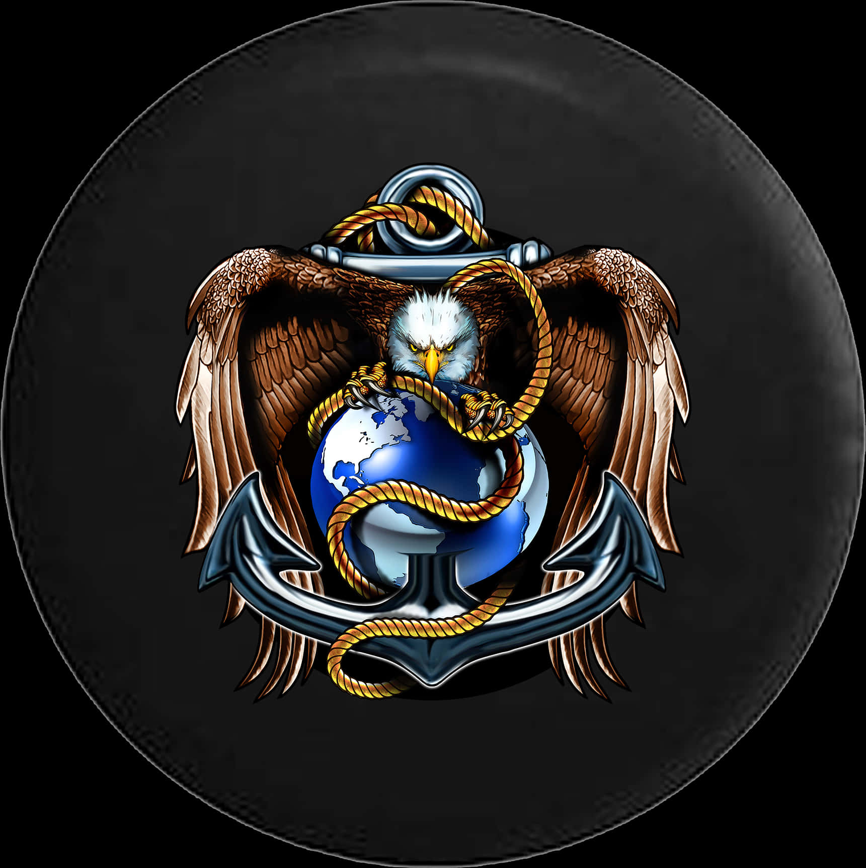 Eagle Anchor World Emblem