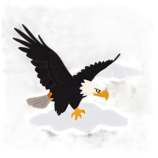 Eagle In Stormy Sky Background Png B