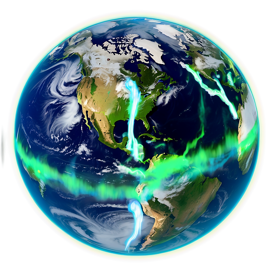 Earth With Aurora Borealis Png 33