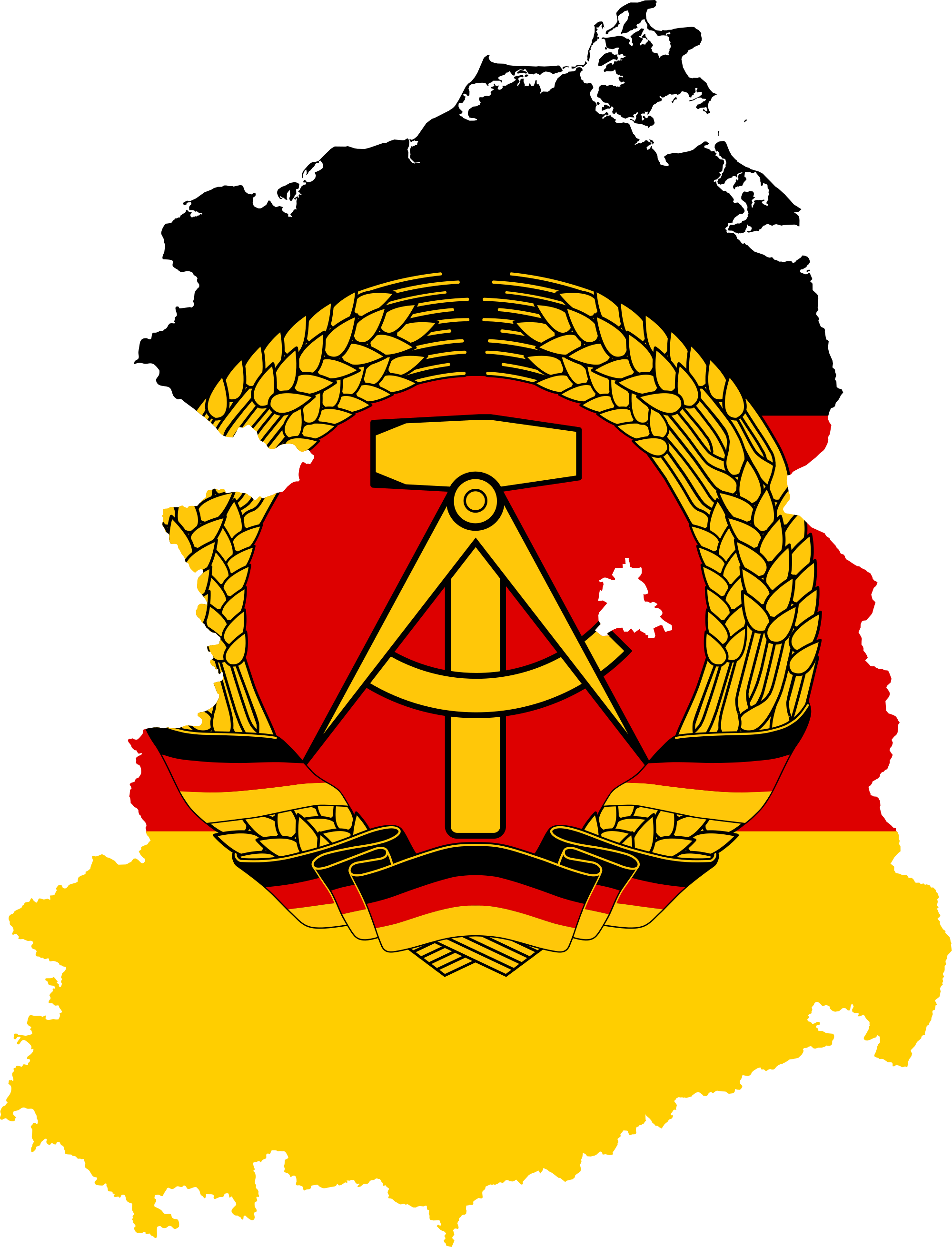 East Germany Emblemon Map