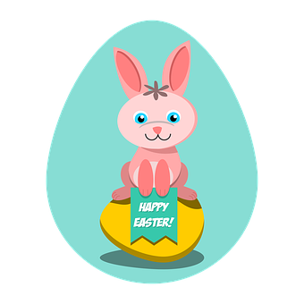 Easter Bunny Cartoon Egg