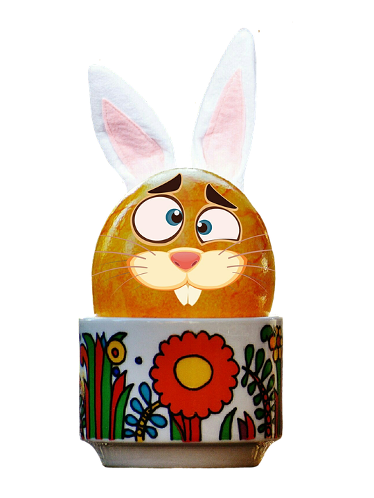 Easter Bunny Egg Cup Decoration