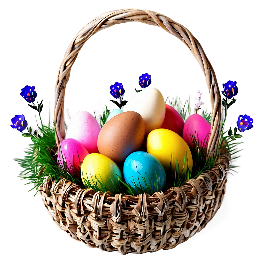 Easter Egg Basket Png 1