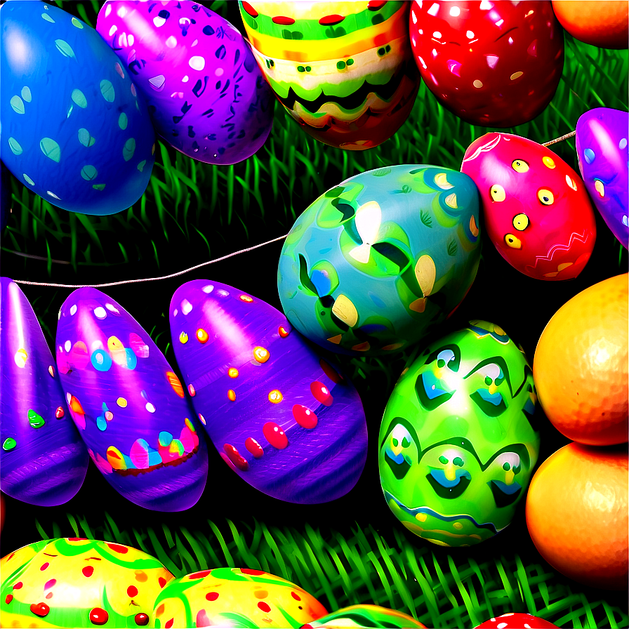 Easter Egg Garland Png 05252024