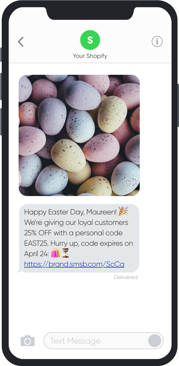 Easter Egg Promotion Smartphone Display