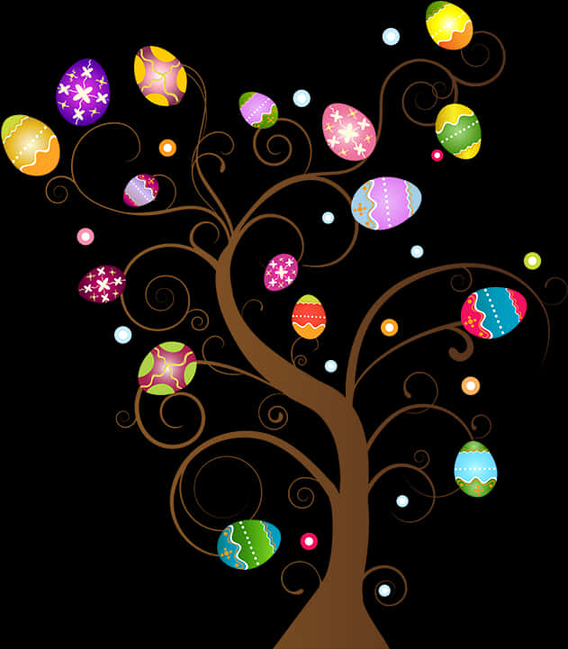 Easter Egg Tree Illustration