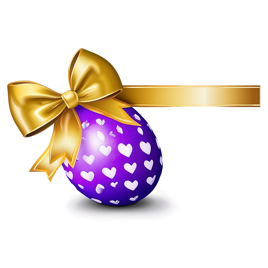 Easter Egg With Bow Png Wqu83