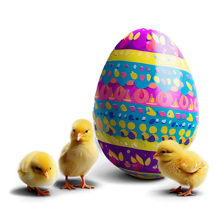 Easter Egg With Chicks Png Mbj