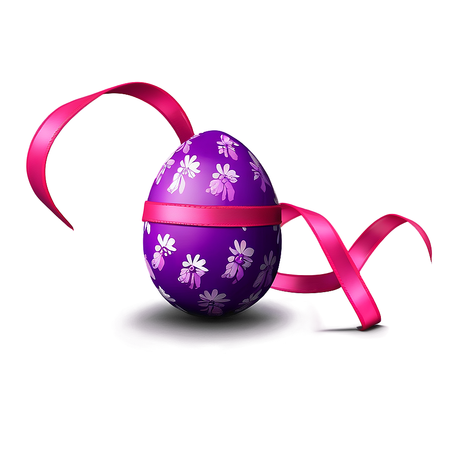 Easter Egg With Ribbon Png 05252024