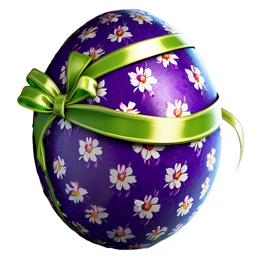 Easter Egg With Ribbon Png Ier57