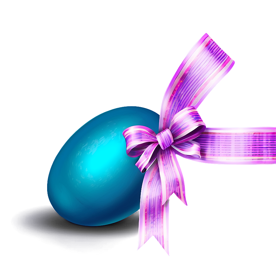 Easter Egg With Ribbon Png Nwb