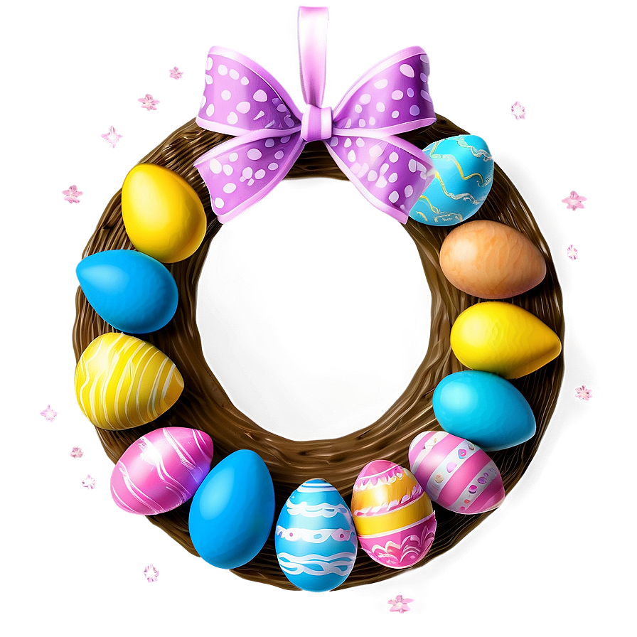 Easter Egg Wreath Png Kun