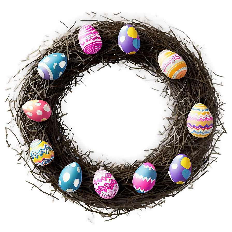 Easter Egg Wreath Png Rxk81