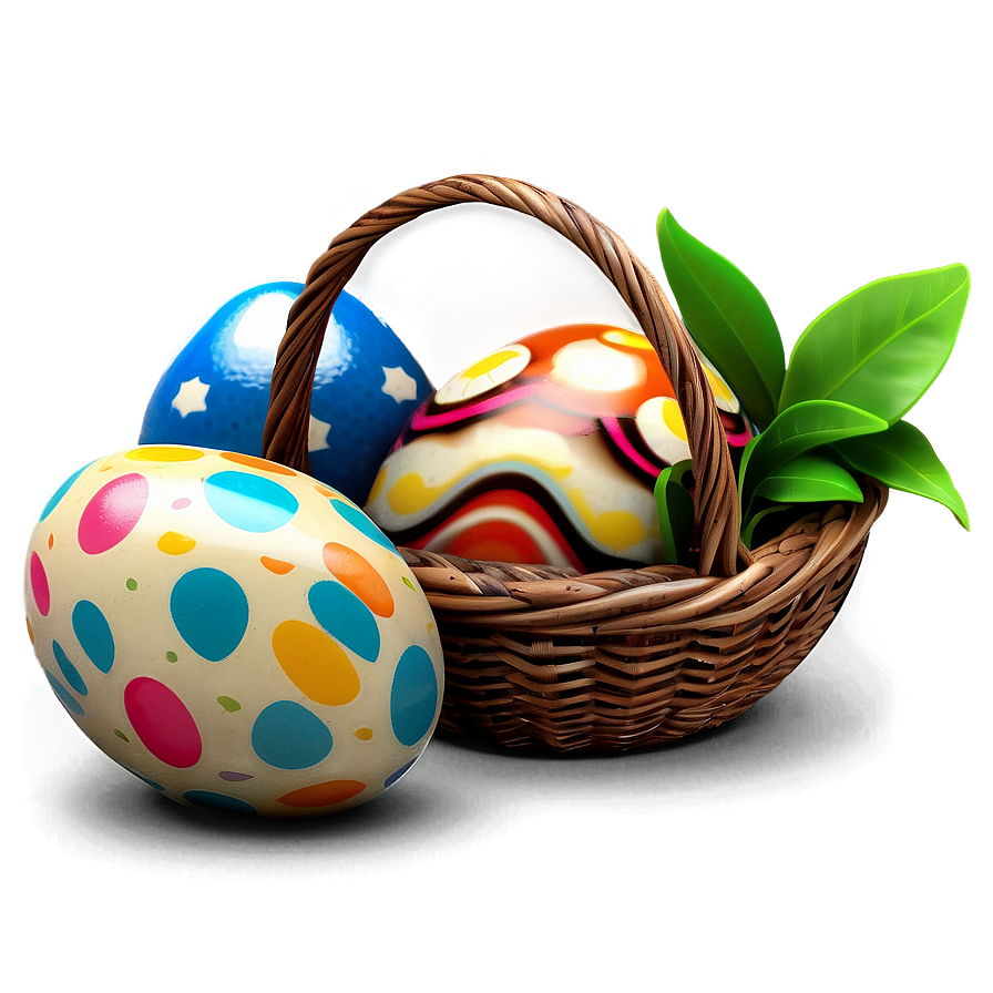 Easter Eggs Basket Png 05232024