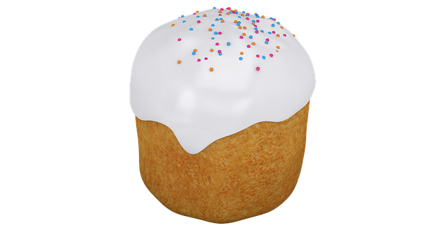 Easter Kulich Cake Isolated