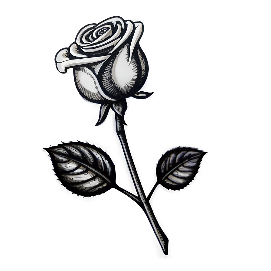 Easy Rose Sketch Png 35