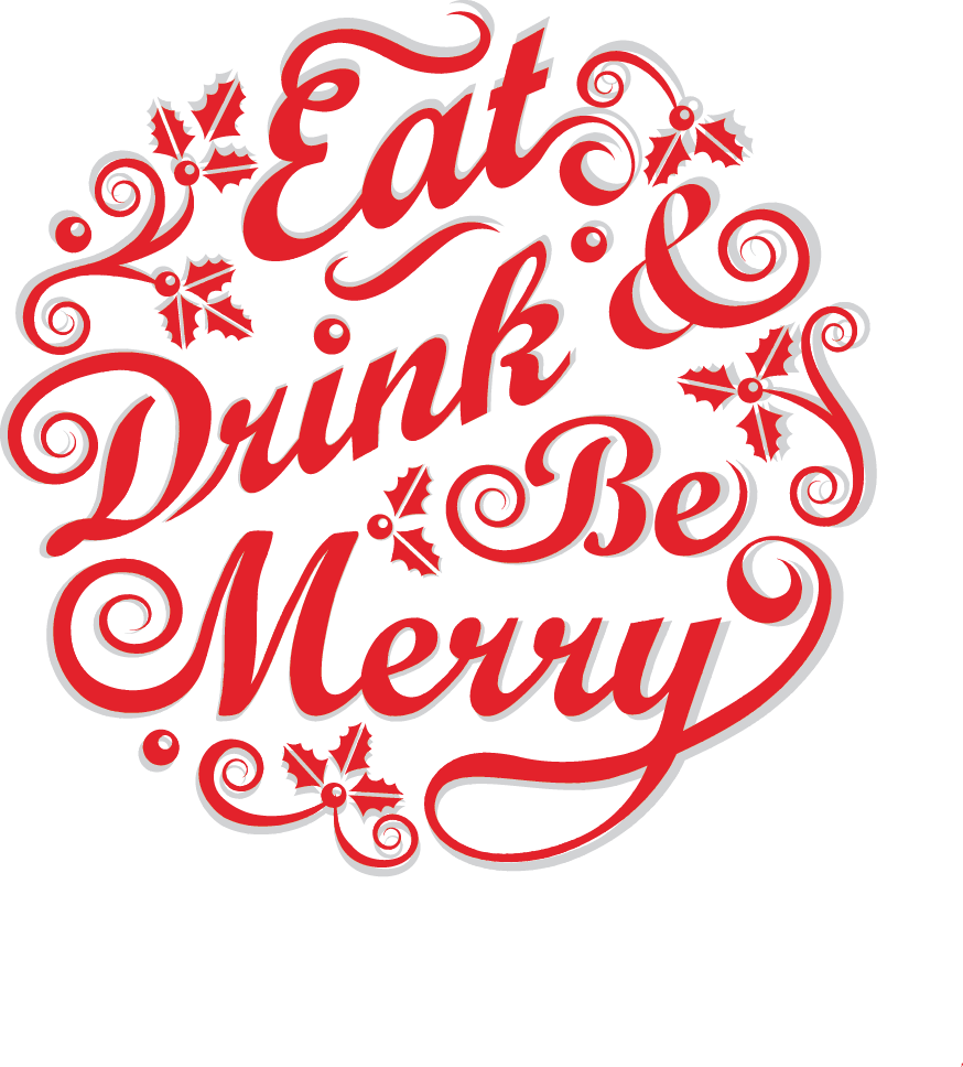 Eat Drink Be Merry Holiday Graphic