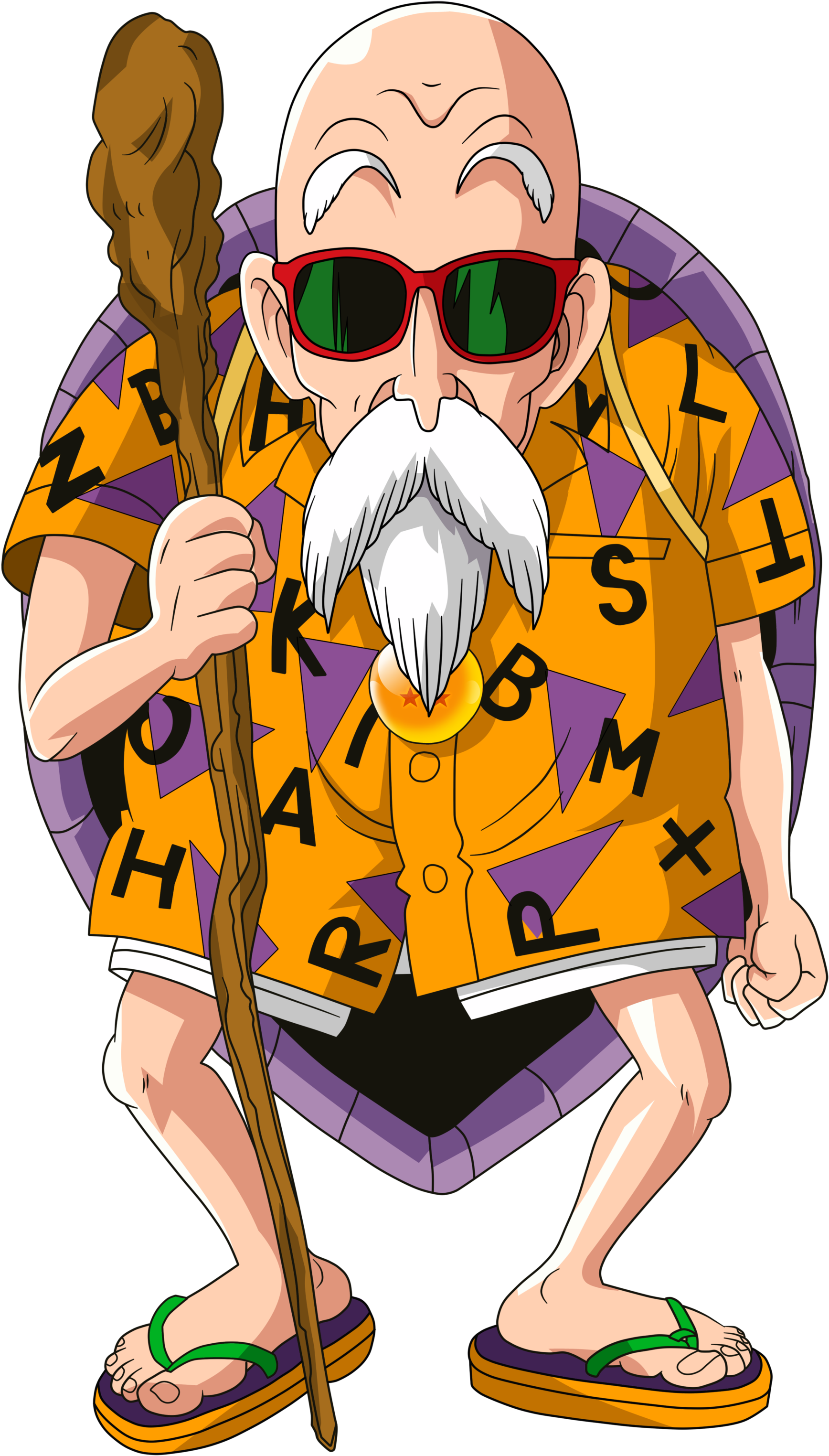 Eccentric Old Man Cartoon Character