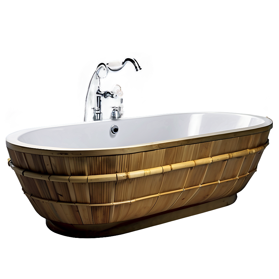 Eco-friendly Bamboo Bath Tub Png Wns