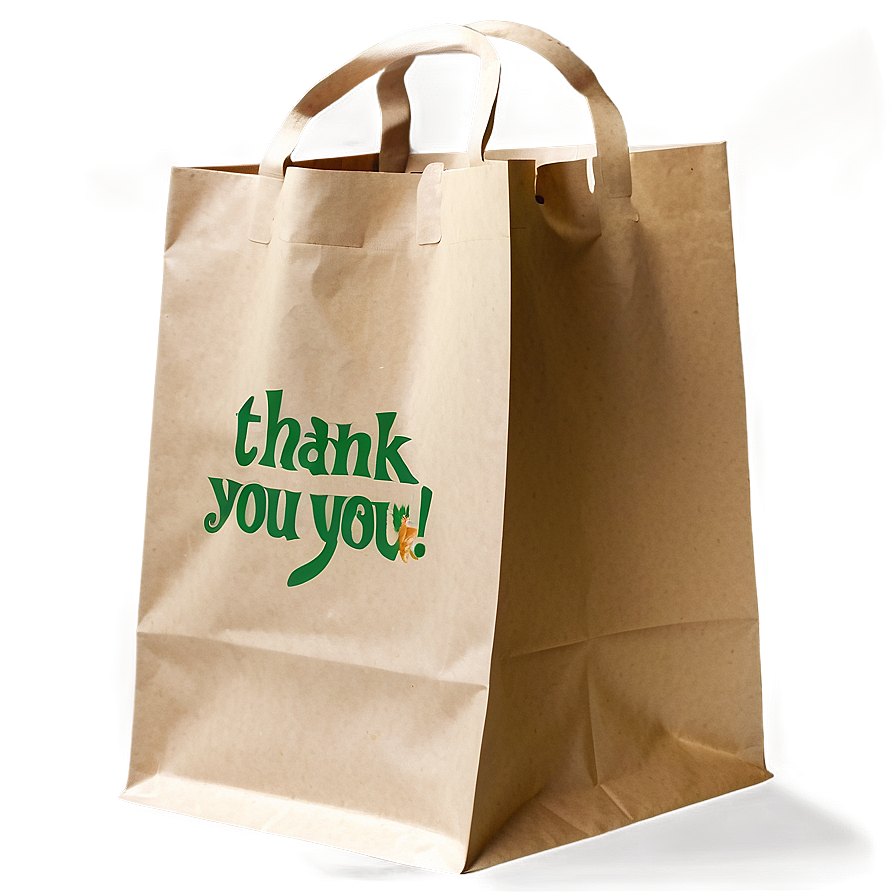 Eco-friendly Thank You Bag Png 06292024