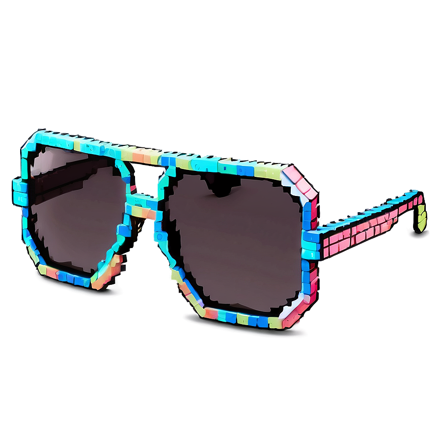 Edgy Pixel Sunglasses Png 06132024