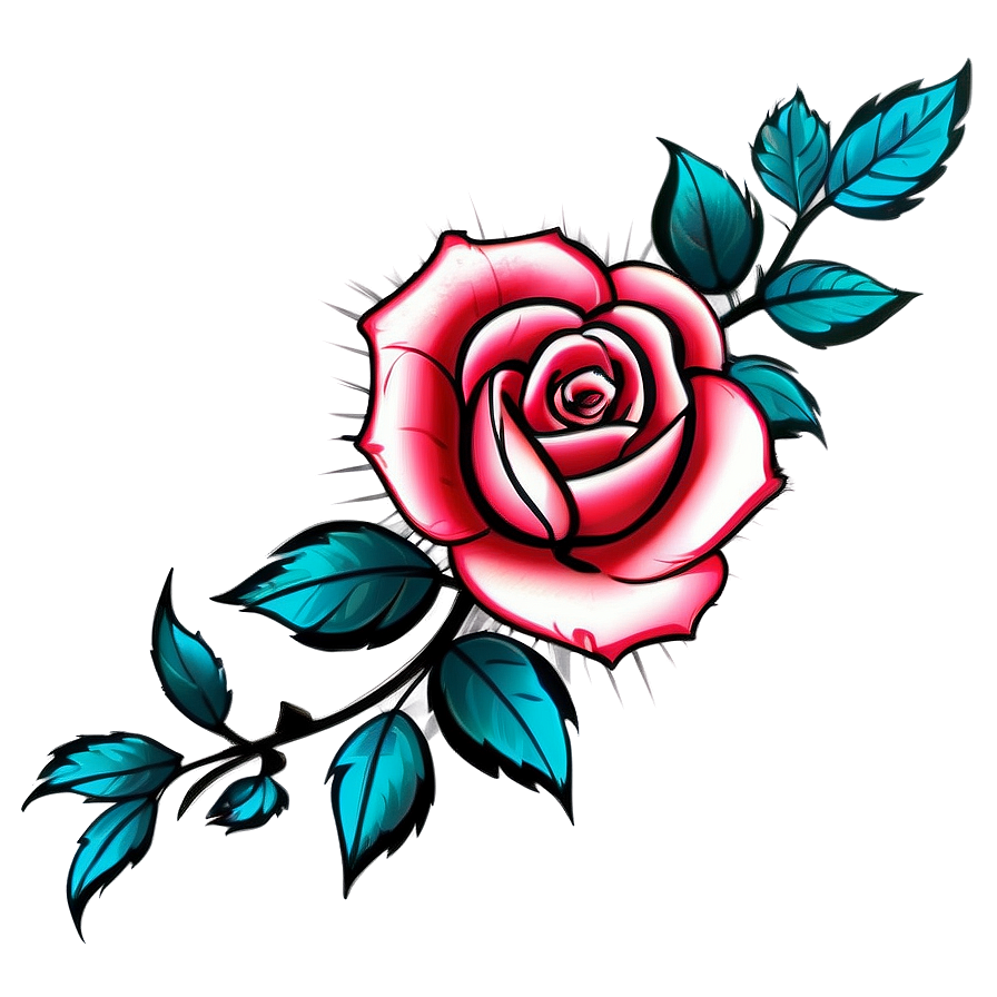 Edgy Rose Tattoo Graphic Png 05252024