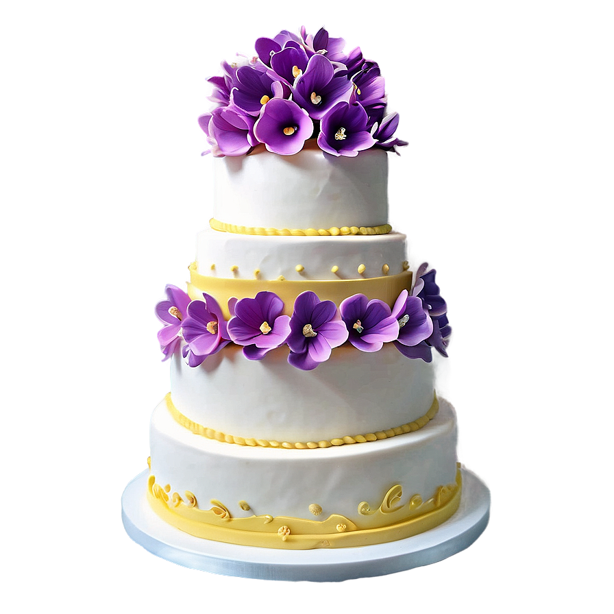 Edible Flower Wedding Cake Png 62