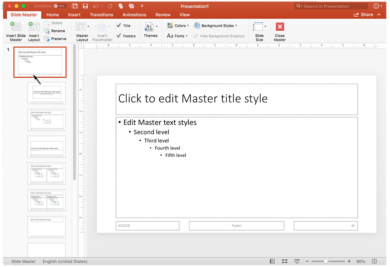 Editing Slide Masterin Presentation Software