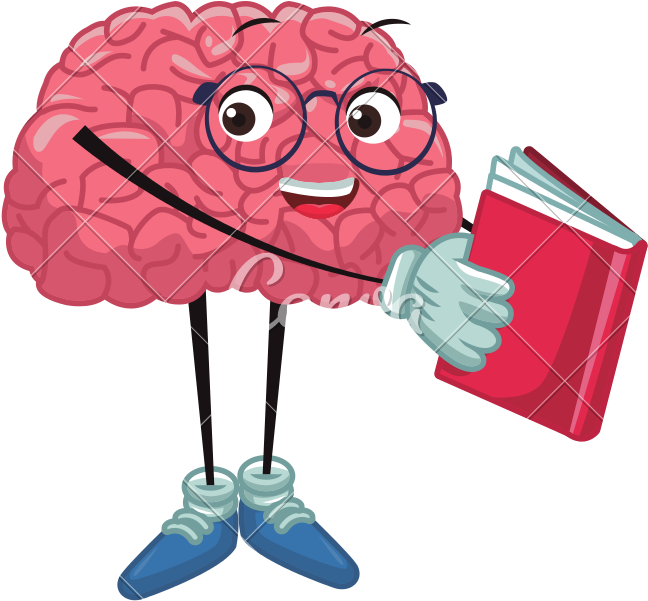 Educated Brain Cartoon Character