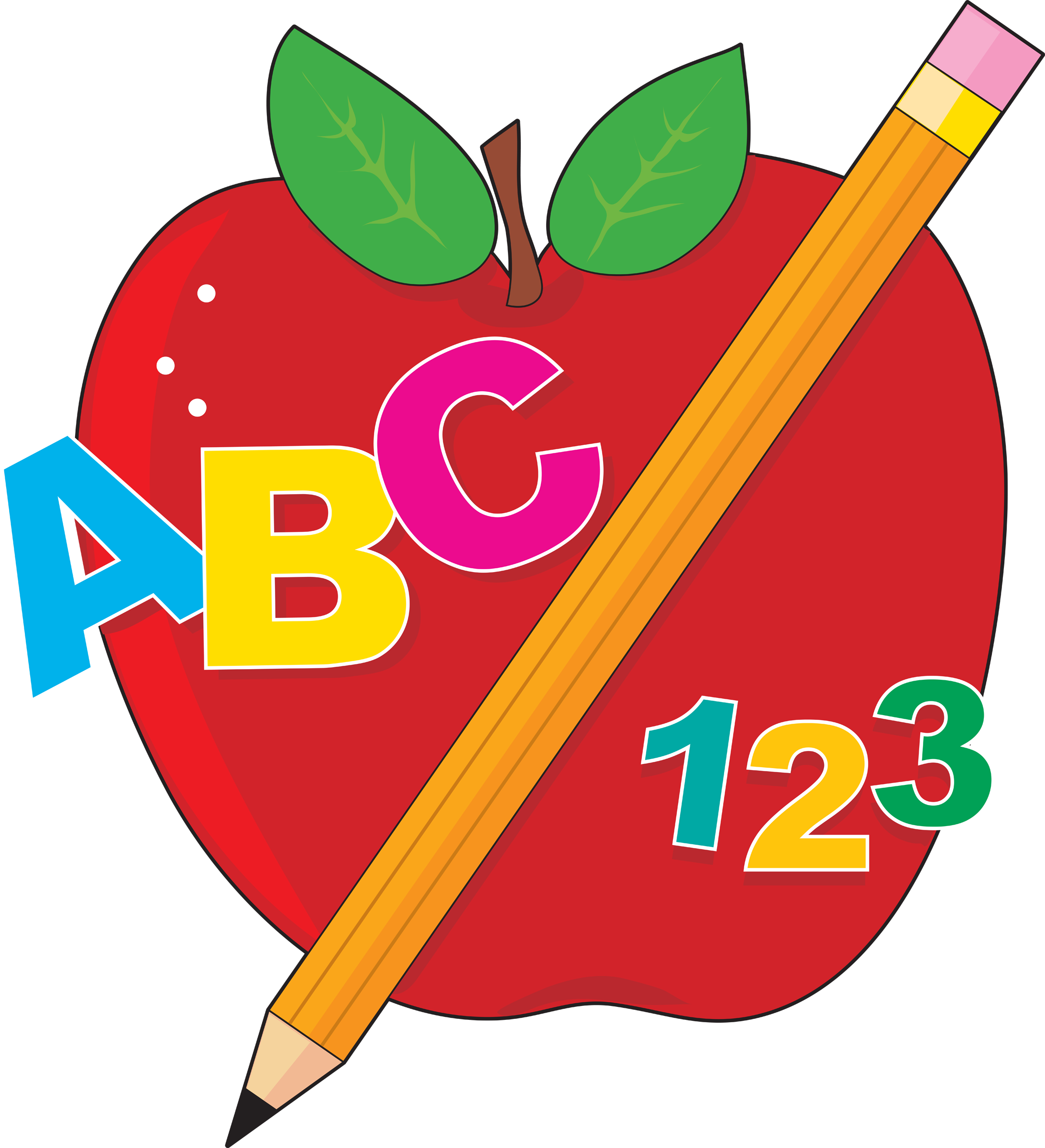 Educational A B C Apple Pencil123