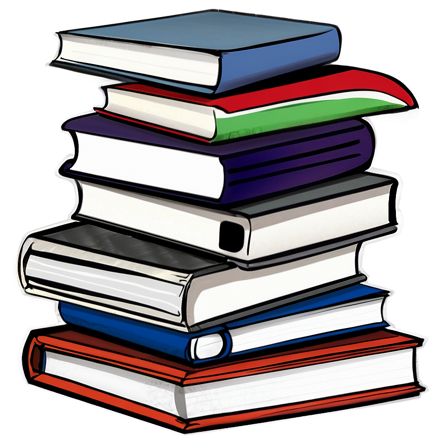 Educational Books Stack Png Gye