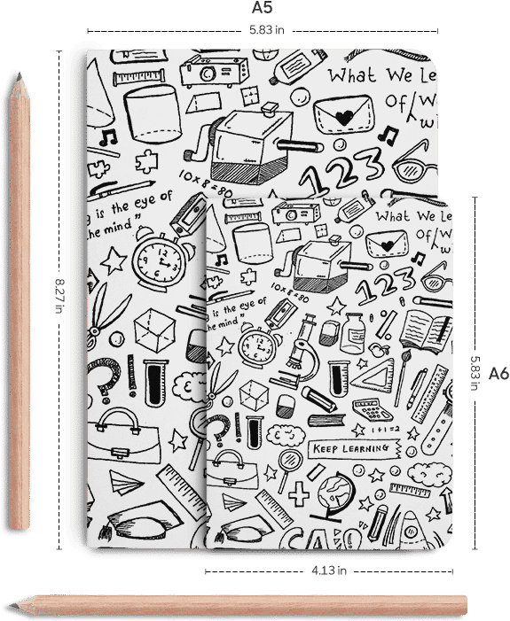 Educational Doodle Notebook Cover