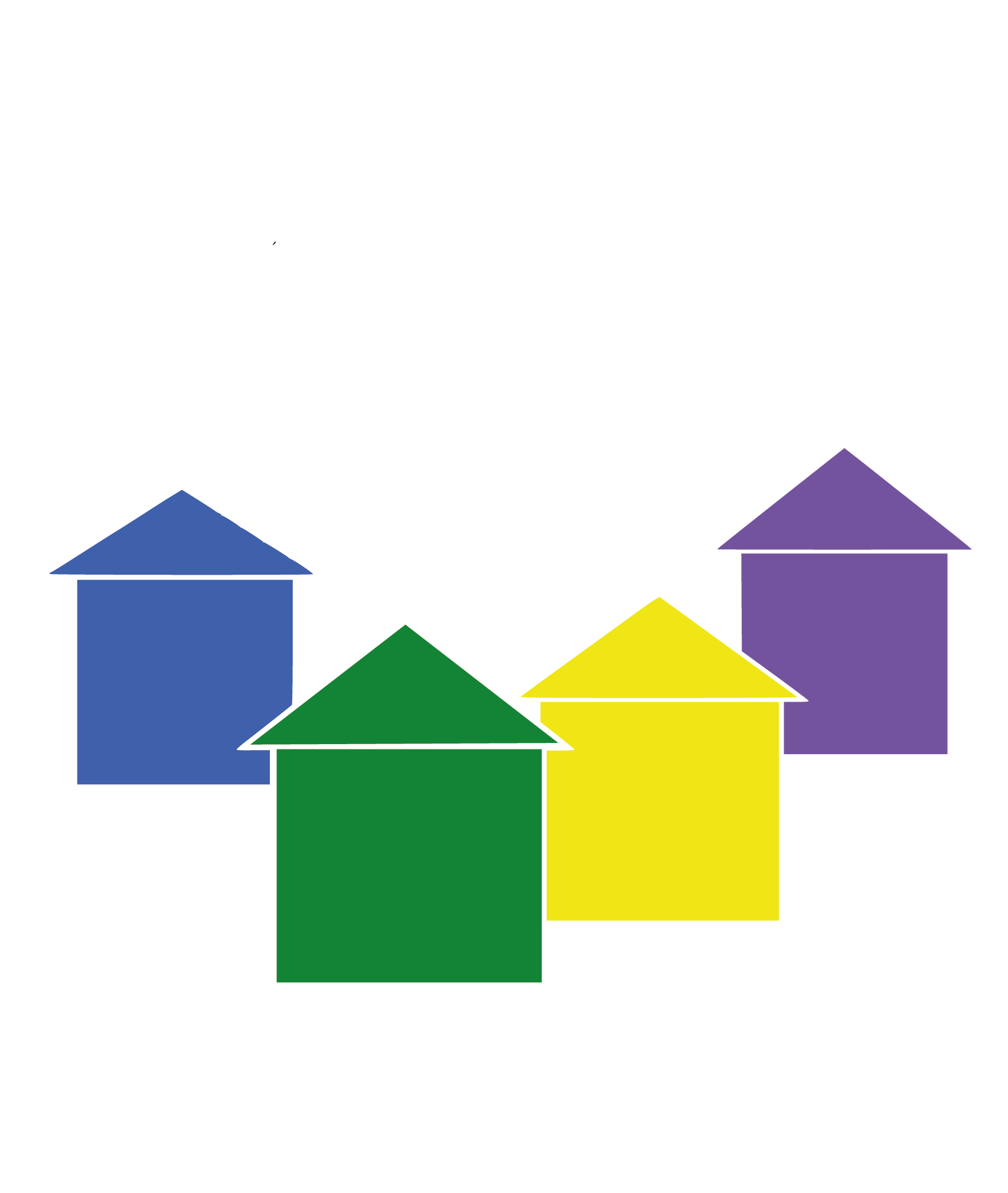 Educational Institution Logowith Housesand Figures