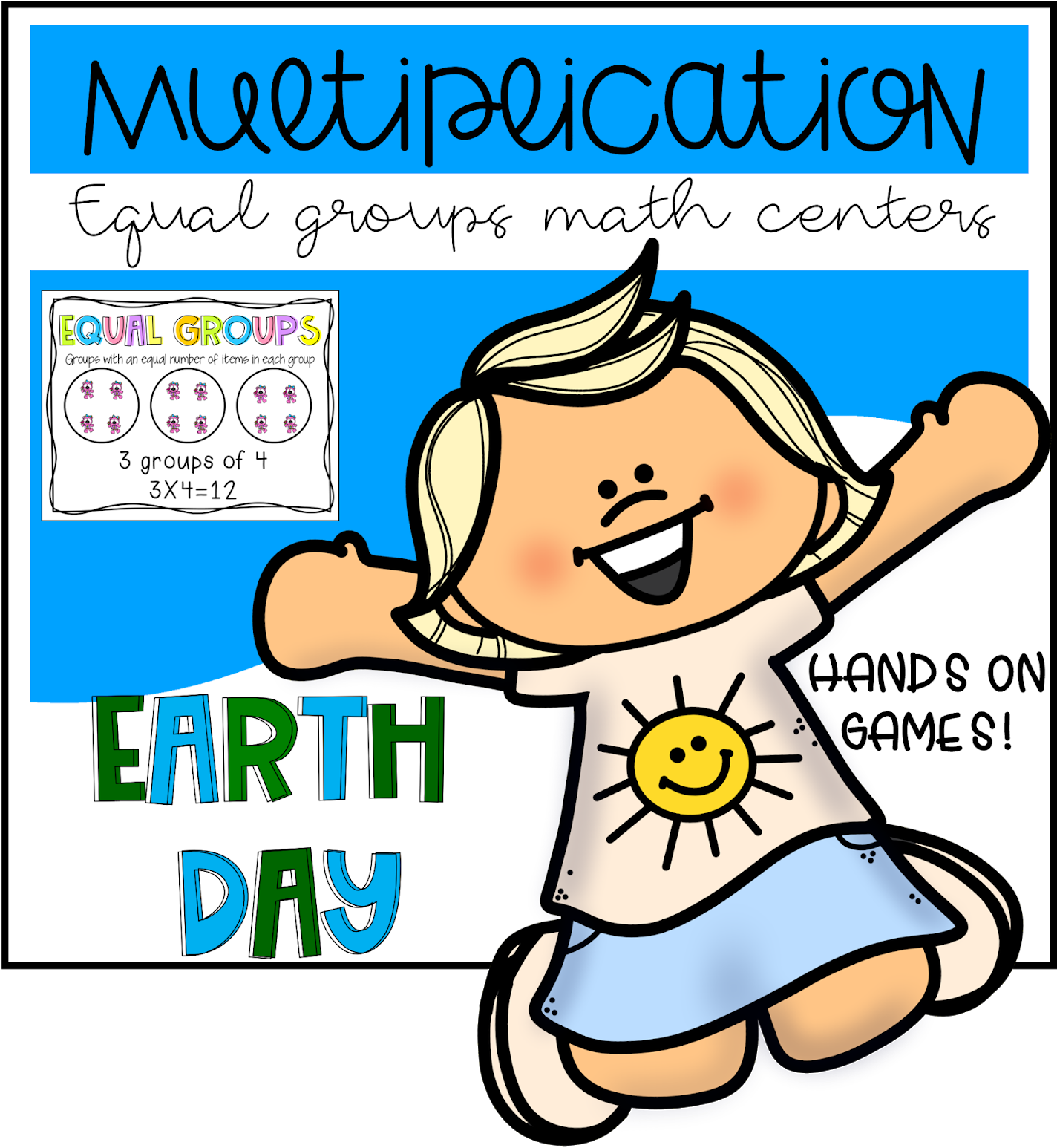 Educational Multiplication Earth Day Poster