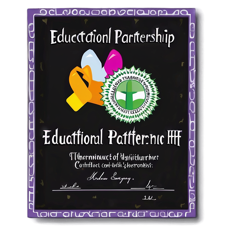 Educational Partnership Certificate Png Dqu92