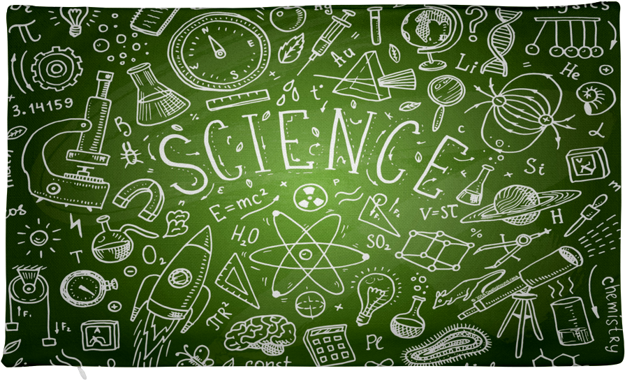 Educational Science Chalkboard Illustration